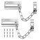 Fantasyon 2 Pack Door Chain Lock Chain Door Guard with 12 Screws Sturdy RustResistant Steel Chain Locks for Inside Door and Extra Front Door Lock Child Safe Silver