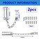 Fantasyon 2 Pack Door Chain Lock Chain Door Guard with 12 Screws Sturdy RustResistant Steel Chain Locks for Inside Door and Extra Front Door Lock Child Safe Silver