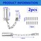 Fantasyon 2 Pack Door Chain Lock Chain Door Guard with 12 Screws Sturdy RustResistant Steel Chain Locks for Inside Door and Extra Front Door Lock Child Safe Silver