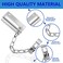 Fantasyon 2 Pack Door Chain Lock Chain Door Guard with 12 Screws Sturdy RustResistant Steel Chain Locks for Inside Door and Extra Front Door Lock Child Safe Silver