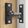 I-EASYDWW 90180 Degree Barn Door Lock Small Flip Gate Latches Hardware Door Security Sliding Door Latch Lock for Barn Gate Cabinet Bathroom Garden Black 1 Pack