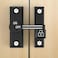 I-EASYDWW 90180 Degree Barn Door Lock Small Flip Gate Latches Hardware Door Security Sliding Door Latch Lock for Barn Gate Cabinet Bathroom Garden Black 1 Pack