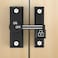 I-EASYDWW 90180 Degree Barn Door Lock Small Flip Gate Latches Hardware Door Security Sliding Door Latch Lock for Barn Gate Cabinet Bathroom Garden Black 1 Pack