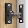I-EASYDWW 90180 Degree Barn Door Lock Small Flip Gate Latches Hardware Door Security Sliding Door Latch Lock for Barn Gate Cabinet Bathroom Garden Black 1 Pack