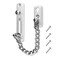 Shuxy AntiTheft Lock Security Chain Door Guard Reinforced Solid Latch Guard Clasp for Swingin Doors Heavy Duty Chain Door Lock for Home Bedroom Hotel Office Silver