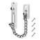 Shuxy AntiTheft Lock Security Chain Door Guard Reinforced Solid Latch Guard Clasp for Swingin Doors Heavy Duty Chain Door Lock for Home Bedroom Hotel Office Silver