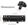 BokWin 5Pcs Black Aluminium Alloy Slide Bolt Latch 3 Inch Mini Door Barrel Bolts Latches Security Gate Cabinet Sliding Latch Lock with Screws
