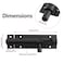 BokWin 5Pcs Black Aluminium Alloy Slide Bolt Latch 3 Inch Mini Door Barrel Bolts Latches Security Gate Cabinet Sliding Latch Lock with Screws