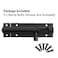 BokWin 5Pcs Black Aluminium Alloy Slide Bolt Latch 3 Inch Mini Door Barrel Bolts Latches Security Gate Cabinet Sliding Latch Lock with Screws