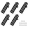 BokWin 5Pcs Black Aluminium Alloy Slide Bolt Latch 3 Inch Mini Door Barrel Bolts Latches Security Gate Cabinet Sliding Latch Lock with Screws