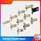 Boxonly 2PCS Forked Tubular Mortice Latch with Door Stopper 70mm Stainless Steel Door Latch Sprung Lever Door Handles