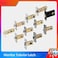Boxonly 2PCS Forked Tubular Mortice Latch with Door Stopper 70mm Stainless Steel Door Latch Sprung Lever Door Handles