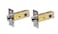 Boxonly 2PCS Forked Tubular Mortice Latch with Door Stopper 70mm Stainless Steel Door Latch Sprung Lever Door Handles