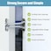 Tidorlou Door Lock Latch for Home Hotel SecurityBrushed Finish SUS304 Stainless Steel Door Chain LockUSwing Locks Front Door Locks for Kids Silver