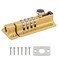 HOJLKLD Combination Locking Bolt 4 Digit Combination Door Security Slide Latch Lock Heavy Duty Zinc Alloy Slide Bolt Lock for Shed Gate Fences 1 Gold