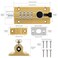 HOJLKLD Combination Locking Bolt 4 Digit Combination Door Security Slide Latch Lock Heavy Duty Zinc Alloy Slide Bolt Lock for Shed Gate Fences 1 Gold