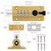 HOJLKLD Combination Locking Bolt 4 Digit Combination Door Security Slide Latch Lock Heavy Duty Zinc Alloy Slide Bolt Lock for Shed Gate Fences 1 Gold