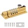 HOJLKLD Combination Locking Bolt 4 Digit Combination Door Security Slide Latch Lock Heavy Duty Zinc Alloy Slide Bolt Lock for Shed Gate Fences 1 Gold