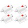 LT Easiyl 4pcs White Plastic Push Button Spring Loaded Automatic Door Bolt Latch for Cabinet Doors Wardrobe Doors Cribs Windows 36mmx37mm
