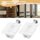 LT Easiyl 4pcs White Plastic Push Button Spring Loaded Automatic Door Bolt Latch for Cabinet Doors Wardrobe Doors Cribs Windows 36mmx37mm