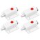 LT Easiyl 4pcs White Plastic Push Button Spring Loaded Automatic Door Bolt Latch for Cabinet Doors Wardrobe Doors Cribs Windows 36mmx37mm