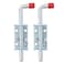 NATGAI Metal Lock Barrel Bolt Spring Loaded Locking Latch 65 Long wGrip Heavy Duty for Gate Shed Door Tailgate Trailer Garage 2 Silver