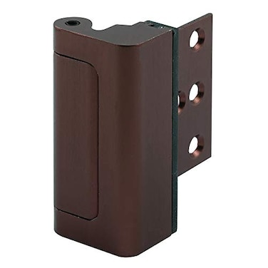 PRIME-LINE PrimeLine U 11441 Door Reinforcement Lock Add Extra High Security to your Home and Prevent Unauthorized Entry 3 Stop Aluminum Construction Red Bronze Single Pack