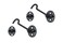 QCAA Forged Brass Cabin Hook Latch Eye 212 Matte Black 2 Pack Made in Taiwan