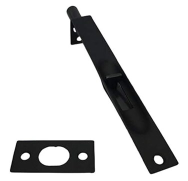 QCAA Solid Brass Flush Bolt 6 or 7 Solid Brass 1packSquare Matte Black6