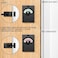 ULWSKY Latch Indicating LockLatch Indicator BoltPrivacy Partition Indicator Lock with Occupancy IndicatorToilet Public Toilet Bathroom Stall Door Latch Lock Black2pcs
