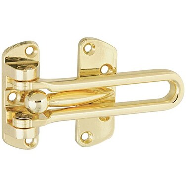 National Hardware N199679 V804 Door Security Guard in Brass