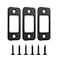 FELHOOD Deadbolt Strike Plate Door Backplate 1 x 214 Round Corner Matte Black with Screws 138 3 Pack