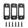 FELHOOD Deadbolt Strike Plate Door Backplate 1 x 214 Round Corner Matte Black with Screws 138 3 Pack