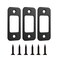 FELHOOD Deadbolt Strike Plate Door Backplate 1 x 214 Round Corner Matte Black with Screws 138 3 Pack
