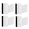 TOYFUL 4 Pack Door Reinforcement Locks with 16 Screws Home Security Door Lock Stop for Toddler Childproof Door Lock Night Lock Withstand 800 Lbs White