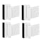 TOYFUL 4 Pack Door Reinforcement Locks with 16 Screws Home Security Door Lock Stop for Toddler Childproof Door Lock Night Lock Withstand 800 Lbs White