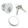 elox Storefront Zinc Mortise Keyed Cylinders for Adams Rite Commercial Storefront Door Lock Single Packed in Aluminum Finish