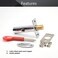 MroMax 12mm047 Dia Cylinder Core Cold Rolled Steel and Copper Hidden Tubewell Key Mortise Lock 1Pc