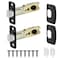 POFEIKTS 2 Pack Matte Black Door Latch Replacement 45Turning Angle Door Lock Replacement Parts 238 or 234 Adjustable Backset Deadlatch Stainless Steel Round Corner Lock Parts