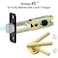 POFEIKTS 2 Pack Matte Black Door Latch Replacement 45Turning Angle Door Lock Replacement Parts 238 or 234 Adjustable Backset Deadlatch Stainless Steel Round Corner Lock Parts