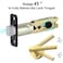 POFEIKTS 2 Pack Matte Black Door Latch Replacement 45Turning Angle Door Lock Replacement Parts 238 or 234 Adjustable Backset Deadlatch Stainless Steel Round Corner Lock Parts
