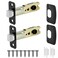 POFEIKTS 2 Pack Matte Black Door Latch Replacement 45Turning Angle Door Lock Replacement Parts 238 or 234 Adjustable Backset Deadlatch Stainless Steel Round Corner Lock Parts