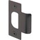 PRIME-LINE PrimeLine E 2568 Solid Brass Standard Tstrike Door Strike Plate 218 in Hole Spacing Classic Bronze Plated Single Pack