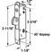 PRIME-LINE PrimeLine MP2014 Mortise Lock 31116 In Steel 45 Degree Keyway Round Face Single Pack