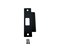 QCAA Stainless Steel Extended Replacement Lock Strike Plate Round Corner 478 for Deadbolt Matte Black 1 Pack Made in Taiwan