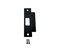 QCAA Stainless Steel Extended Replacement Lock Strike Plate Round Corner 478 for Deadbolt Matte Black 1 Pack Made in Taiwan