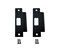 QCAA Stainless Steel Extended Replacement Lock Strike Plate Round Corner 478 for Deadbolt Matte Black 2 Pack Made in Taiwan