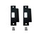 QCAA Stainless Steel Extended Replacement Lock Strike Plate Round Corner 478 for Deadbolt Matte Black 2 Pack Made in Taiwan