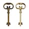 VIDABTE Roll Top Desk Antique Brass Plated Hollow Lock KeyKY8 D1902 ROLL TOP Desk Lock Key for Desk Replacement Magnum Antique Brass Plated Keys2 pcs