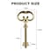 VIDABTE Roll Top Desk Antique Brass Plated Hollow Lock KeyKY8 D1902 ROLL TOP Desk Lock Key for Desk Replacement Magnum Antique Brass Plated Keys2 pcs